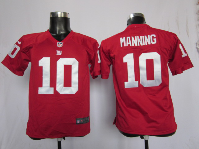 Youth Manning red #10 Nike NFL New York Giants game Jersey