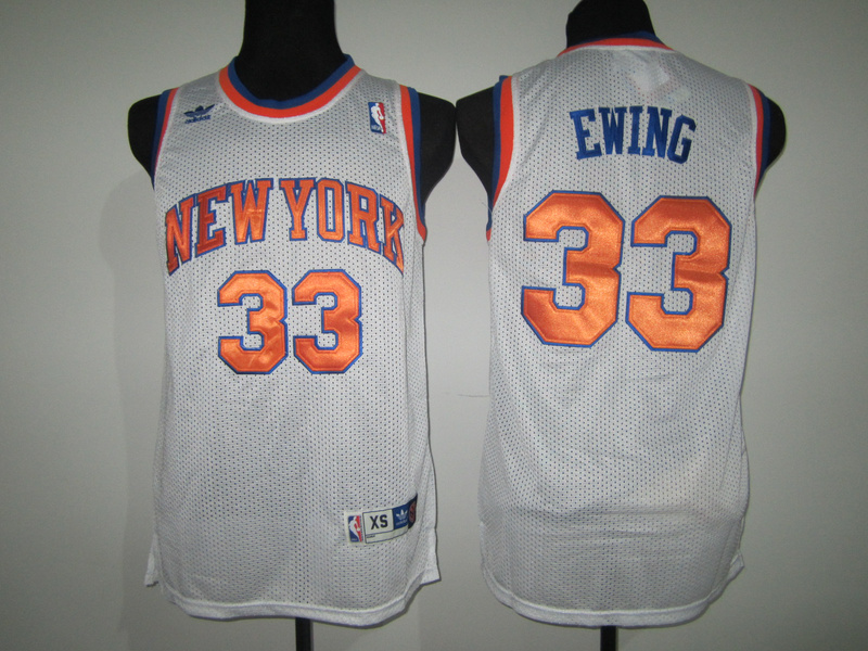 NBA New York Knicks #33 Ewing white Revolution 30 Jersey