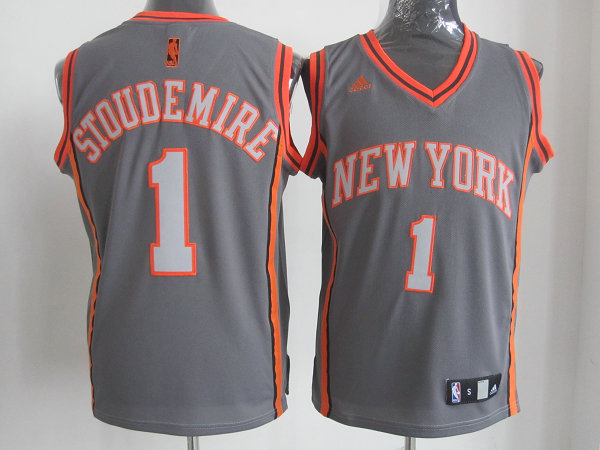 Stoudemire Jersey: Revolution 30 #1 NBA New York Knicks Jersey In grey