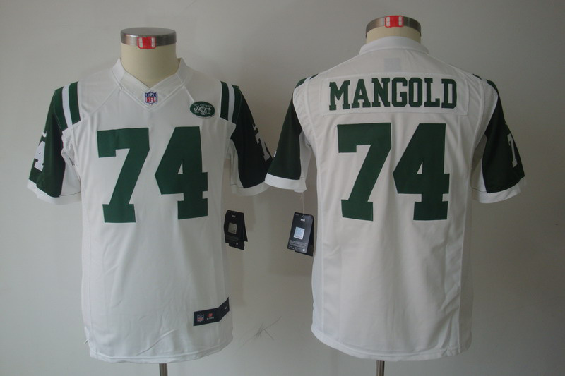 Youth Nike New York Jets #74 Nick Mangold limited Jersey in white