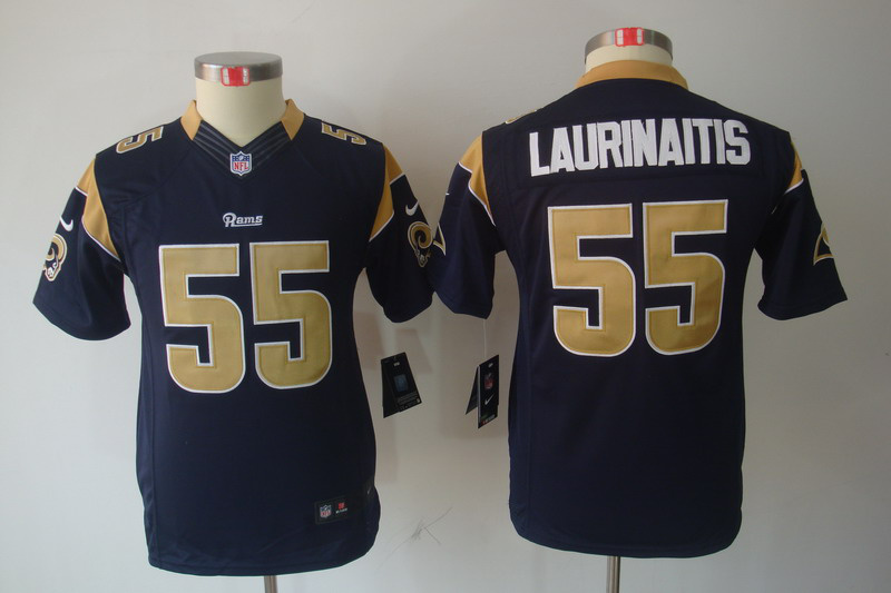 limited #55 Blue James Laurinaitis Youth Nike St.Louis Rams Jersey