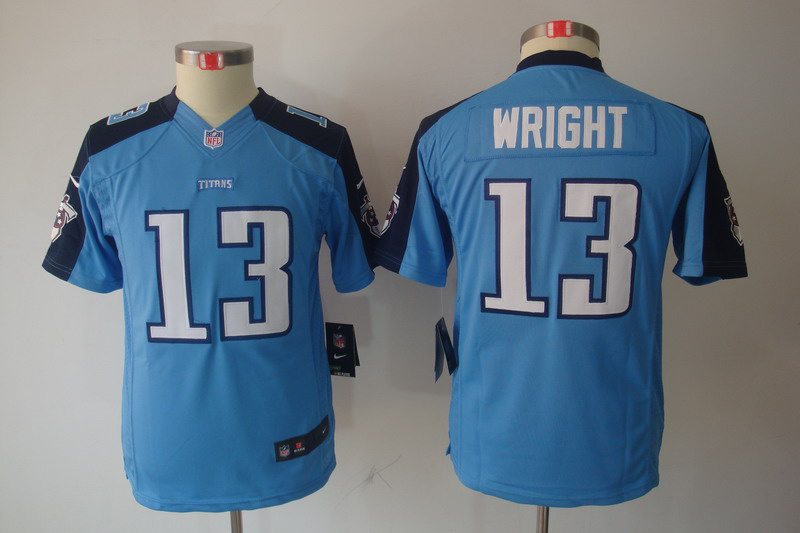 Titans #13 Wright blue limited Youth Nike Jersey