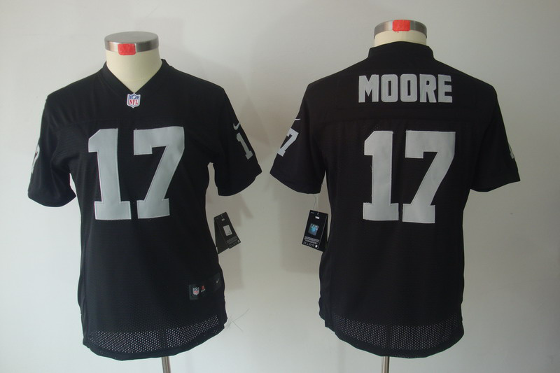 black Denarius Moore limited Women Nike Oakland Raiders #17 Jersey