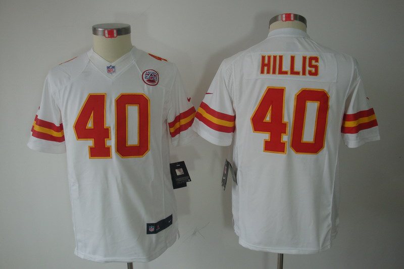 white Hillis Jersey, Youth Nike Kansas City Chiefs #40 limited Jersey