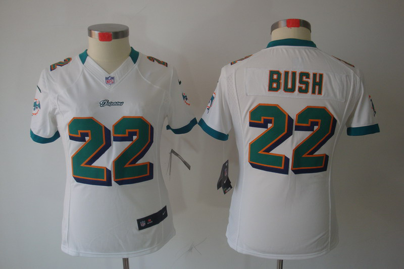 Youth Nike Miami Dolphins #22 Reggie Bush white limited Jersey