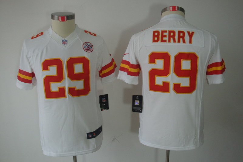 #29 Eric Berry white Youth Nike Kansas City Chiefs limited Jersey