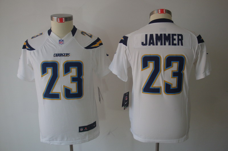 limited #23 White Jammer Youth Nike San Diego Chargers Jersey
