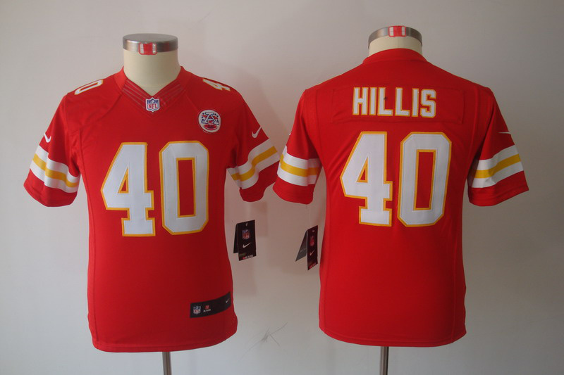 Youth Nike Kansas City Chiefs #40 Hillis limited Jersey in red