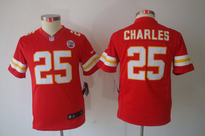 limited #25 red Jamaal Charles Youth Nike Kansas City Chiefs Jersey