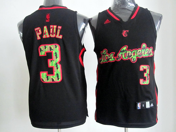 Revolution 30 #3 camo black Paul NBA Los Angeles Clippers Jersey