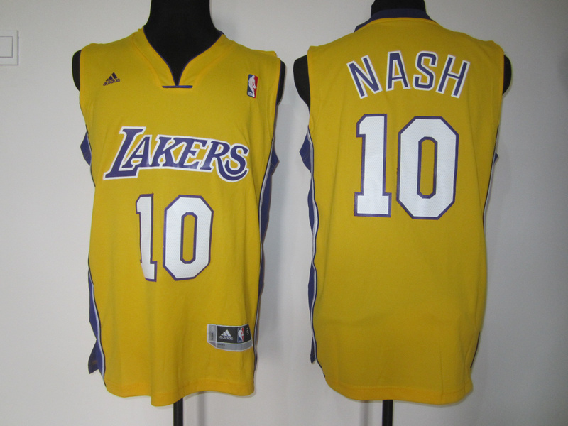 yellow Nash Jersey, NBA Los Angeles Lakers #10 Revolution 30 Jersey