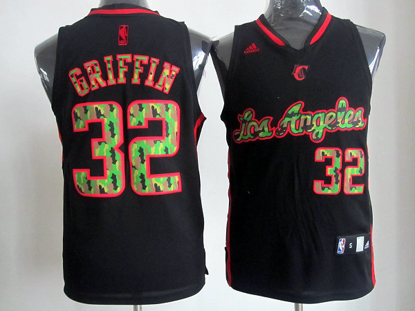 Revolution 30 #32 camo black Griffin NBA Los Angeles Clippers Jersey