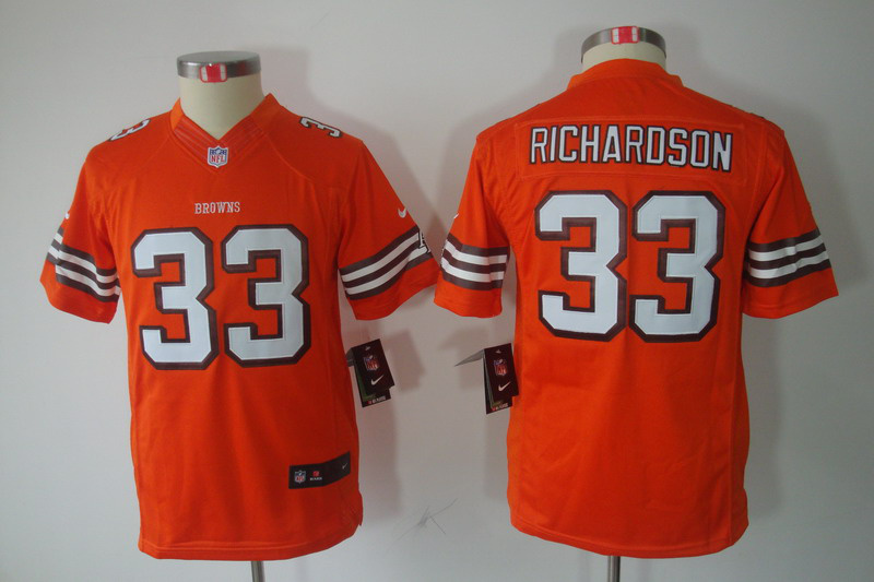#33 Richardson Orange Cleveland Browns Youth Nike limited jersey