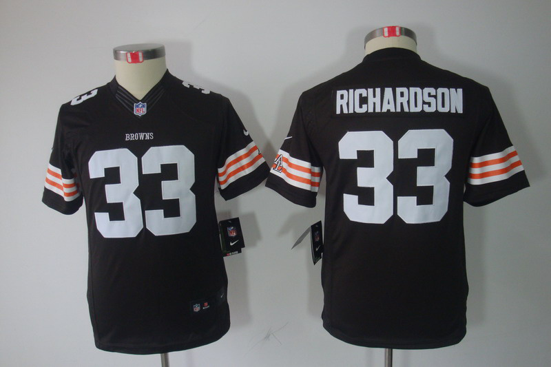 Brown Richardson limited Youth Nike Cleveland Browns #33 Jersey