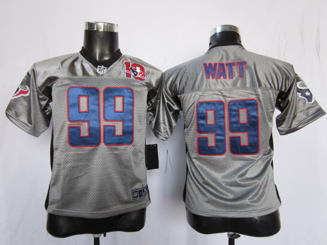 Watt Jersey: Youth Nike Shadow #99 Houston Texans Jersey in Grey