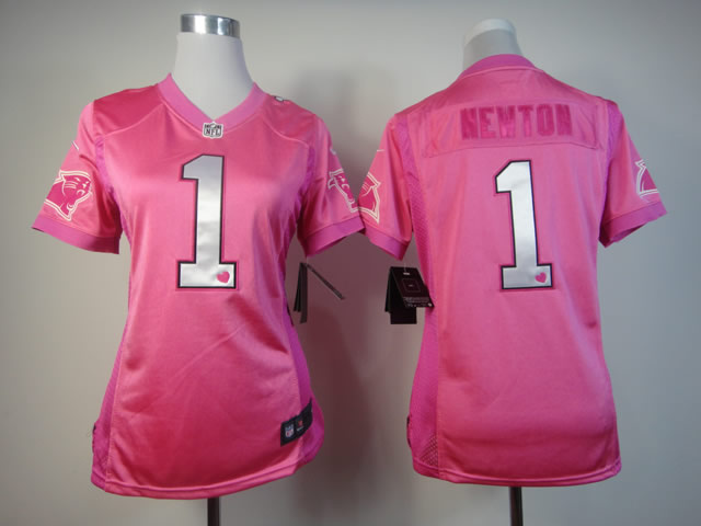 pink Cam Newton jersey, Carolina Panthers #1 Love's Nike Women jersey