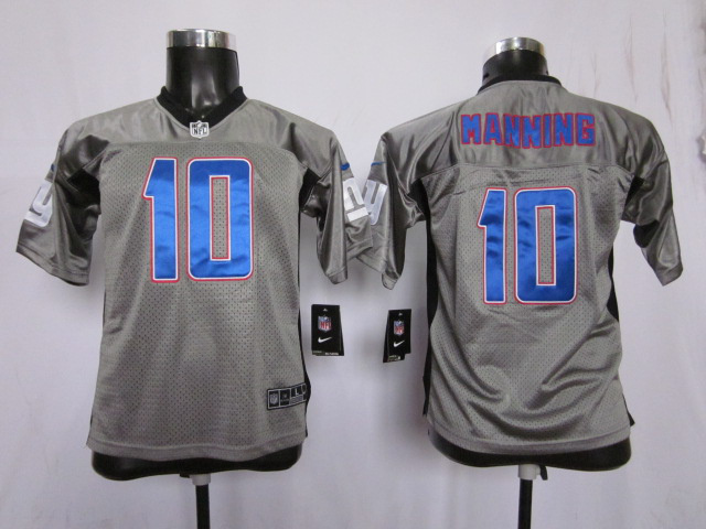 Manning jersey Grey Youth Shadow #10 Nike NFL New York Giants jersey