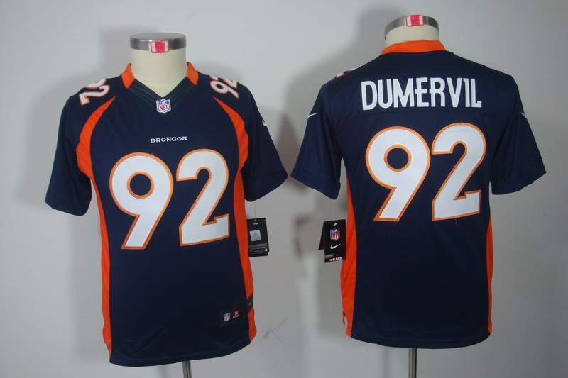 Elvis Dumervil jersey Blue Youth Limited #92 Nike NFL Denver Broncos jersey