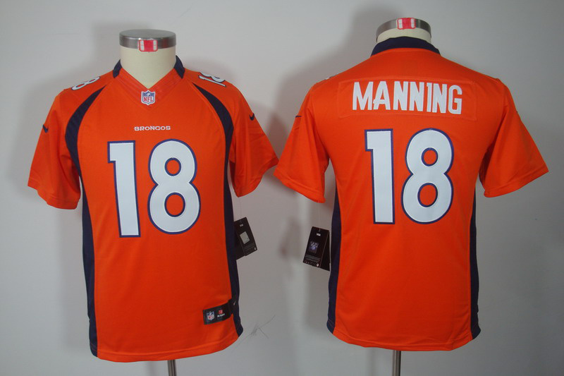 Peyton Manning jersey Orange Youth Limited #18 Nike NFL Denver Broncos jersey
