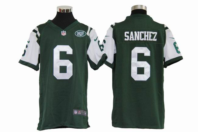 Youth nike New York Jets #6 Sanchez green Jersey