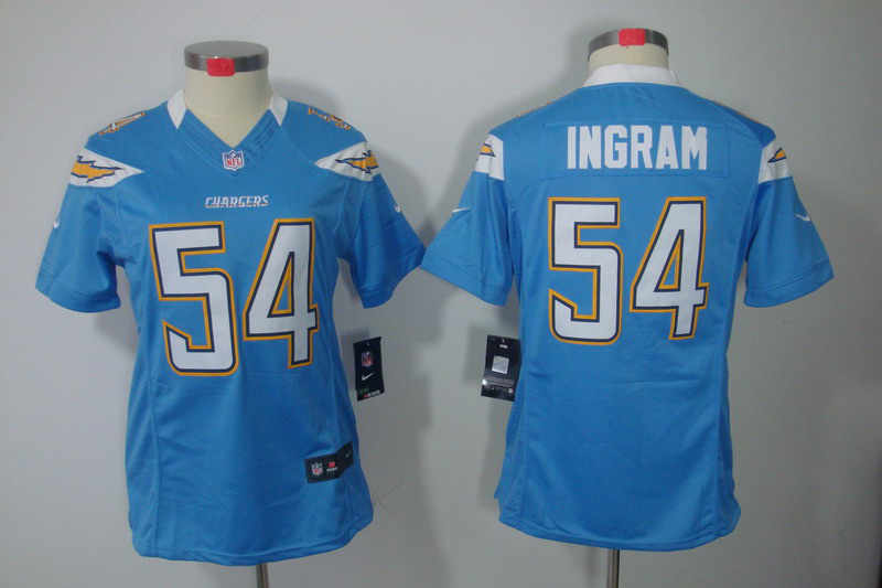 San Diego Chargers #54 Melvin Ingram Limited Sky Blue Nike NFL Women jersey