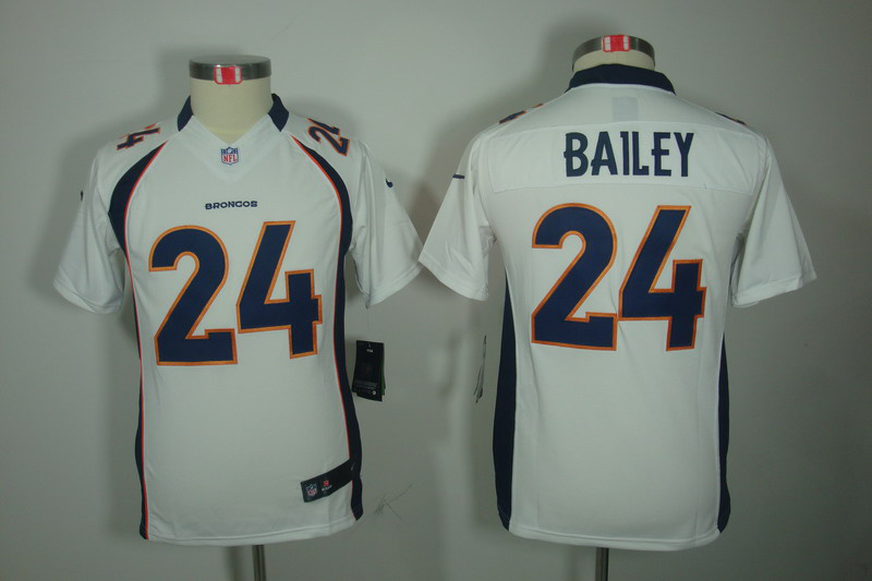 Bailey limited Jersey: Nike NFL Youth #24 Denver Broncos Jersey in White