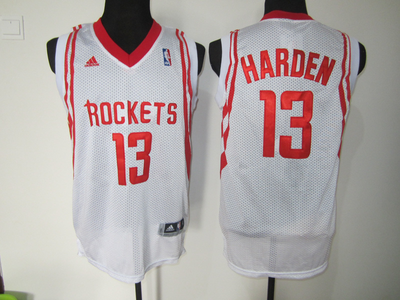 White Harden Rockets Revolution 30 #13 Jersey