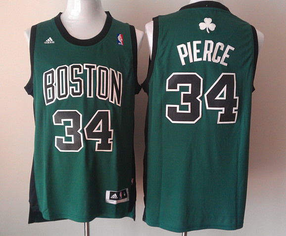 Pierce Green with Black number Celtics Revolution 30 Jersey