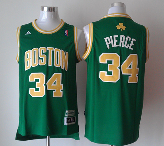 Pierce Green with Yellow number Celtics Revolution 30 Jersey