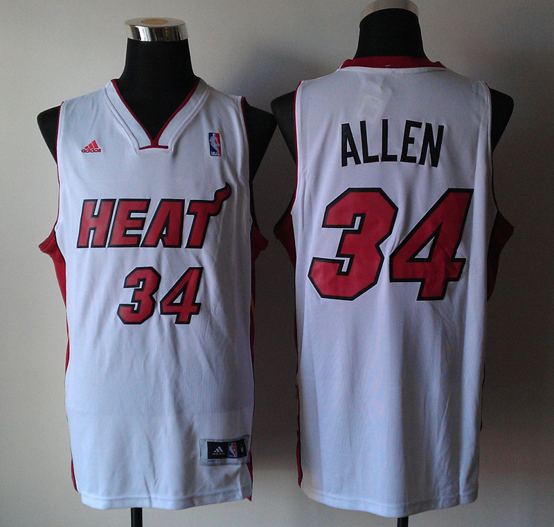 White Ray Allen Heat Revolution 30 #34 Jersey