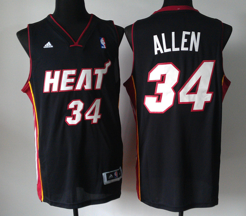 #34 Ray Allen Black NBA Miami Heat Revolution 30 Jersey