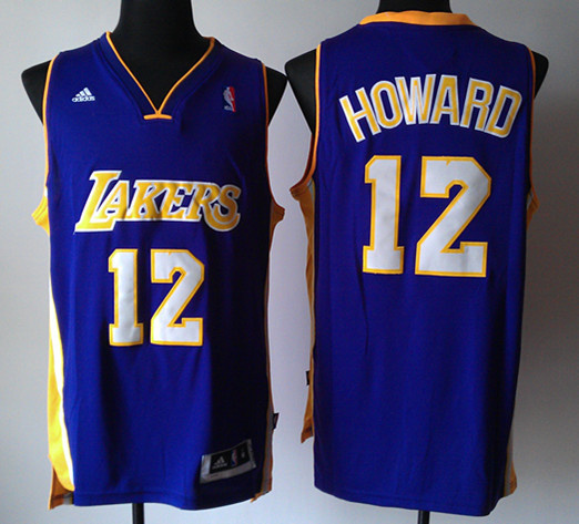 Howard Jersey purple with Orange Rim #12 NBA Los Angeles Lakers Jersey