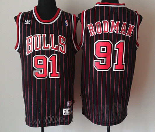 Rodman jersey Black NBA New Revolution 30 #91 NBA New Chicago Bulls jersey