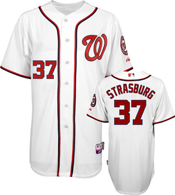 Stephen Strasburg White Jersey, Washington Nationals #37 MLB Jersey