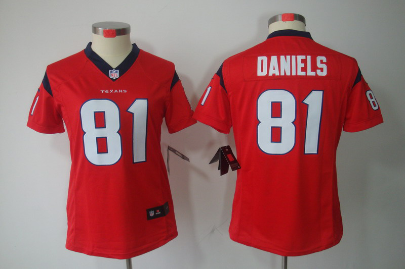 Red Daniels NIKE NFL Houston Texans #81 Jersey