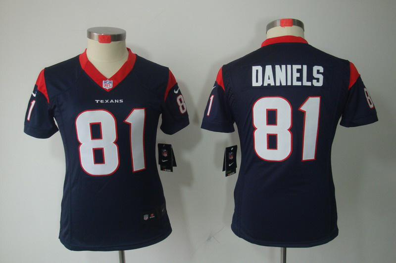 Blue Daniels Jersey, Houston Texans #81 Nike Women limited Jersey