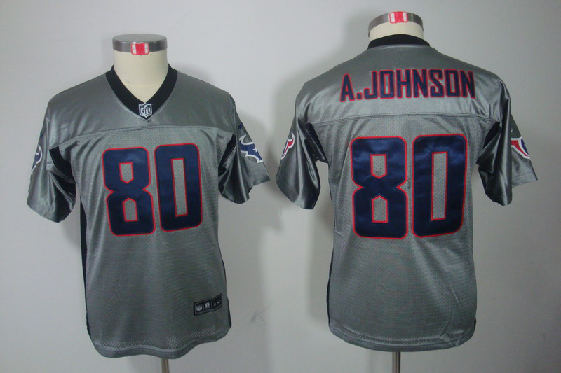 Youth Nike Shadow #80 grey Andre Johnson Houston Texans jersey