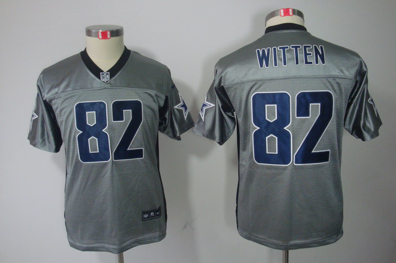 Jason Witten Jersey: Youth Nike Shadow #82 Dallas Cowboys Jersey in grey