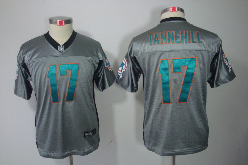Tannihill grey jersey, Miami Dolphins #17 Youth Nike Shadow jersey
