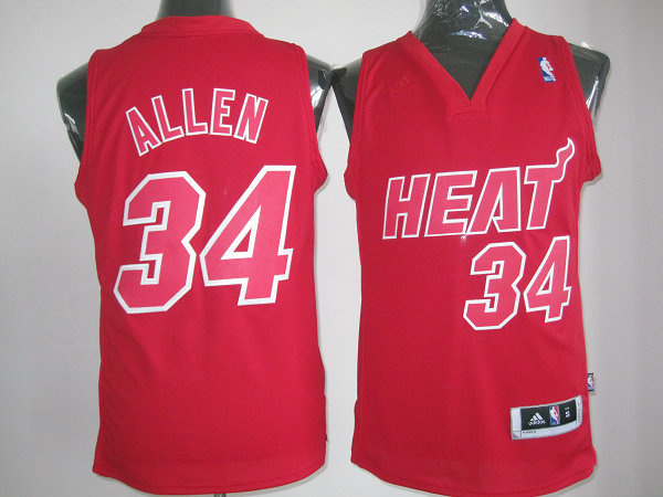 #34 Allen red Miami Heat NBA 2012 Christmas edition Revolution 30 jersey