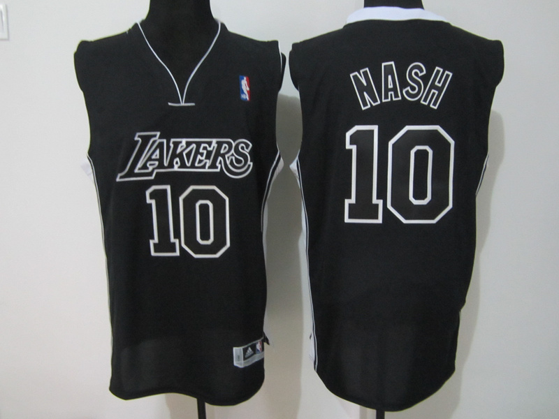 Nash Jersey: #10 Los Angeles Lakers Jersey In Black White Number