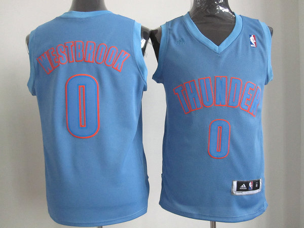 Westbrook blue Thunder NBA Revolution 30 2012 Christmas edition Jersey