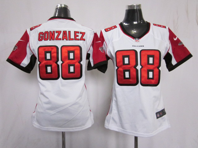 Tony Gonzale White Falcons Women Nike Jersey