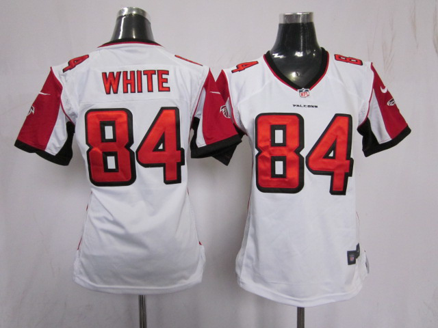 White Roddy White Jersey, Nike Atlanta Falcons #84 Women Nike NFL Jersey