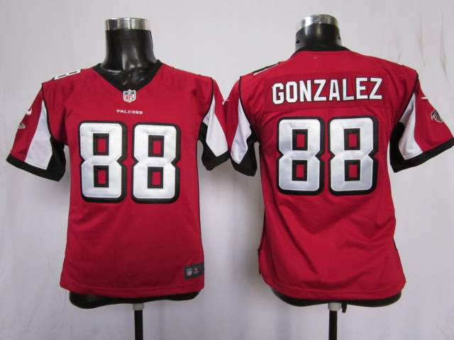 Falcons #88 Gonzalez Red Youth NFL Jersey