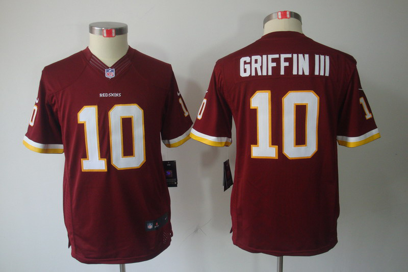 Redskins #10 Griffin III red Youth Limited NFL Jersey