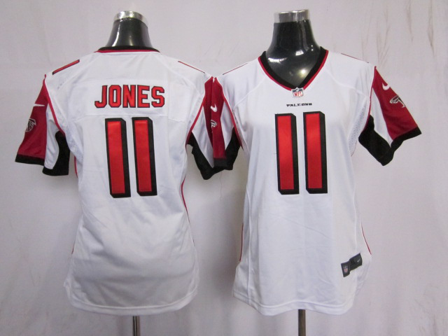 Falcons #11 Jones white Women Nike NFL Jersey