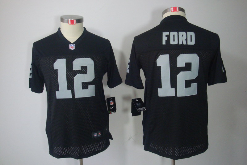 Youth Nike Oakland Raiders #12 Jacoby Ford limited NFL Jersey in black