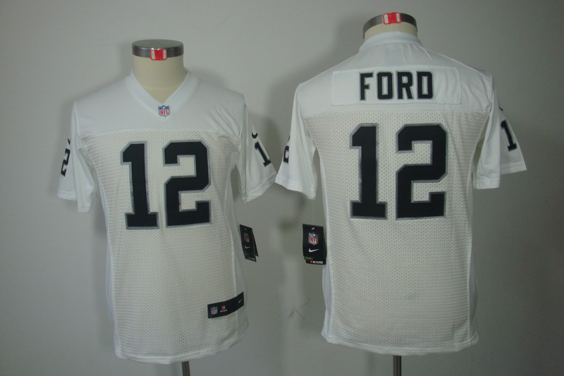 Jacoby Ford white Jersey, Youth Nike Oakland Raiders #12 limited NFL Jersey