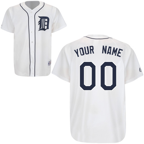 Youth Detroit Tigers Personalized Home MLB Jersey in White